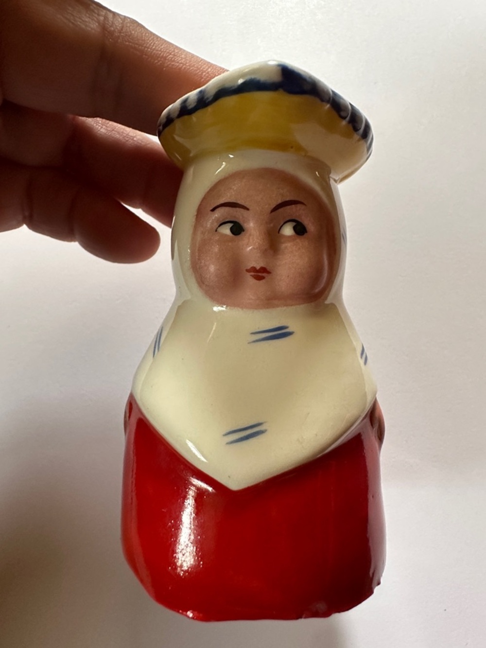 Vintage  Babushka Lady Pitcher Creamer Czechoslovakia